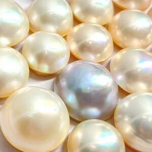 1円〜!!◯マベパールおまとめ190ct◯f 約38g ルース 裸石 宝石 pearl パール 半円真珠 ジュエリー jewelry w2N11