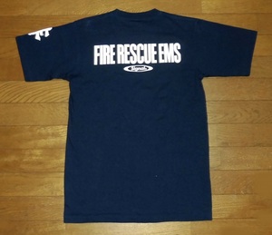 FIRE RESSUE EMS 絆 Tシャツ 半袖 厚手 コットン Signal シグナル社製 NY S 使用僅 ほぼ未使用 美品/消防ファイヤーレスキュー救急 火消し