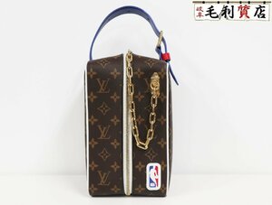 ルイヴィトン LOUIS VUITTON NBA M45588 クロークルーム・ドップキット モノグラム セカンドバッグ ポーチ チェーン 美品 バッグ