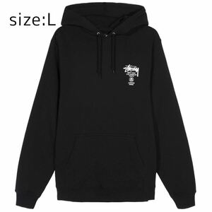 STUSSY ステューシー HOLIDAY WORLD TOUR HOODIE スウェット パーカー ブラック