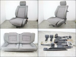 フォルクスワーゲン ゴルフ カブリオ 152HK シート1台分セット ※ チェック柄 RECARO （運転席 助手席 リア シートベルト一式付き）