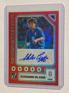 2023-24 Panini DONRUSS SOCCER Red Autograph Alessandro Del Piero /49 アレッサンドロ・デル・ピエロ 直筆サインカード
