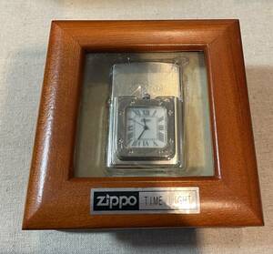 時計付き ZIPPO/未使用品/経年自宅保管品