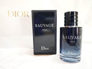 【日本語表記】【ほぼ未使用】Dior ディオール SAUVAGE ソヴァージュ ソバージュ パルファン 60ml パルファム