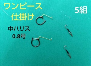 小澤式 ワンピース仕掛け ５組 小澤式背バリ改2個付　鮎　ダイワ　シマノ　リミテッド　銀影競技　スペシャル競　がま鮎　鮎竿　　