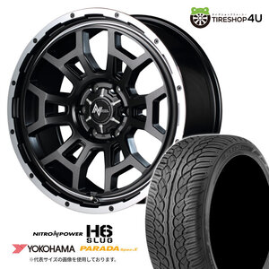 4本セット ナイトロパワーH6スラッグ 20x8.5J 6/139.7 +20 SGG ヨコハマ パラダ スペックX PA02 285/50R20 FJクルーザー