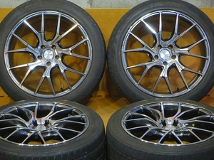 超美品【RAYS HOMURA 2×7TW NITTO NT421Q 245/45R20】レイズ ホムラ 20インチ8.5J+38PCD114.3-5H ハリアー RAV4 CX-5 CX-8 エクストレイル