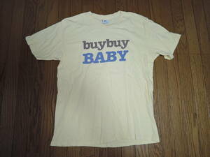 TMT buy buy BABY Tシャツ L 黄色 背ロゴ LOGO 名作 ティーエムティー /