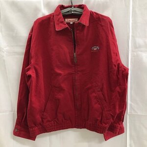 P45 FUMAREL POLO アメリカ古着　M ワンポイント刺繍　スイングトップ　コットン　ジャケット　レッド系　メンズ