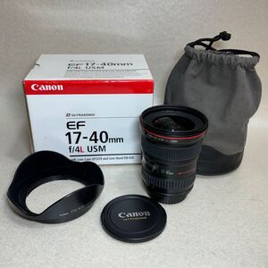 6-88） キャノン Canon ZOOM LENS EF 17-40mm 1:4 L USM ULTRASONIC 一眼カメラ用 レンズ + レンズフード EW-83E