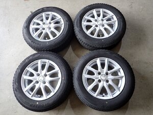 YS11484【送料無料165/70R14】パッソ ブーン アクア スペードなどへ ヨコハマ 中古スタッドレスセット ■14×5.5J 100/4H ET40■