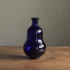 青硝子 瓢形 徳利 古道具 アンティーク ガラス 花瓶