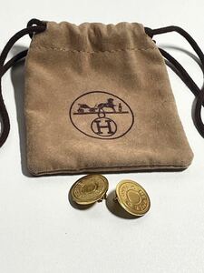 ■ HERMES　エルメス ゴールド セリエイヤリング 保管袋付属