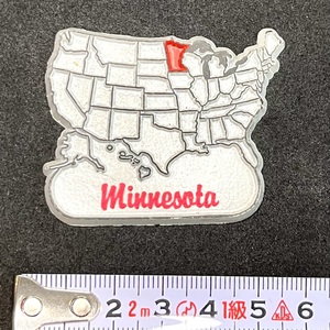 お土産 マグネット アメリカ州型 ミネソタ州 MINNESOTA U.S.A. USA UNITED OF STATES OF AMERICA 米国 アメリカン雑貨