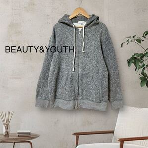 BEAUTY&YOUTH フード付　ジップ　パーカー XL 定価15400円