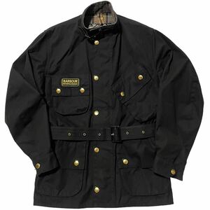 漢の1着 美品 Barbour バブアー インターナショナル オイルドジャケット ブラック INTERNATIONAL 36