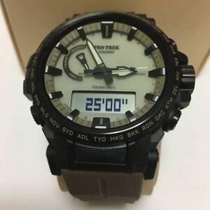 CASIO プロトレック Climber Line PRW-61LD-5JF ／ アウトドア スポーツ キャンプ 時計 ウォッチ 防水 ベージュ 保証書