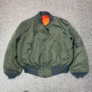 ALPHA INDUSTRIES MA-1 90s フライトジャケット アルファインダストリーズ USA製 カーキ ミリタリー 空軍 us air force エアフォース 米軍