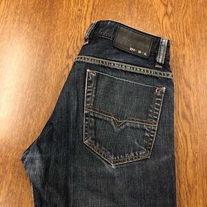 【FF054】DIESEL W28 L30 色落ち加工 ジーンズ ジーパン デニムパンツ 裾再現仕上げ メンズブランド古着 ディーゼル 送料無料