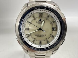 【1G4】1円スタート CASIO OCEANUS MULTI BAND 6 TOUGH MVT. / OCW-T100 カシオ オシアナス 稼働品 電波ソーラー メンズ 腕時計