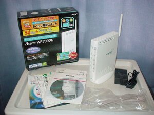 ★動作OK★NEC Aterm★WR7800H★11a/b/g対応無線LAN親機★初期化済み★美品★発送:レターパックプラス全国一律520円