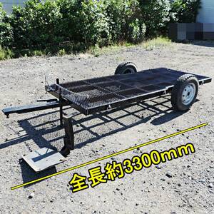 【新潟】 コンバイントレーラー コンバインカー ブレーキ付き 農機 運搬 牽引 けん引 荷台 運搬台 積載 農機 中古【近隣県配送可】