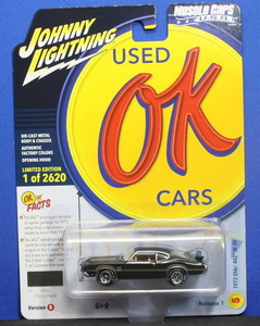 1/64 ジョニーライトニング 1972 Olds 442 W-30 オールズモビル 442（ブラック/ゴールド）●