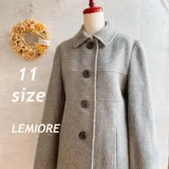 美品❣️LEMIORE /グレー /ウールアルパカ混 /美シルエット