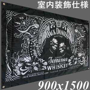 ★室内装飾仕様★ J0R JACK DANIEL’S ジャックダニエル旗 インテリア ガレージ雑貨 アメリカ雑貨 パブグッズ バー フラッグ アンティーク