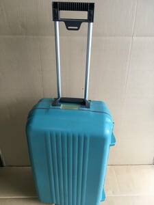 　　スーツケース　トラベルバック／アイリスオーヤマ／36.5×23×高さ58cm／カギ無し／緑系色