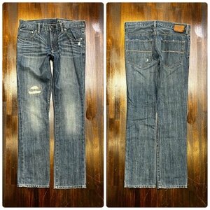 メンズ パンツ GAP ギャップ デニム ジーンズ インディゴ ダメージ リペア 加工 FE589 / W30 全国一律送料520円