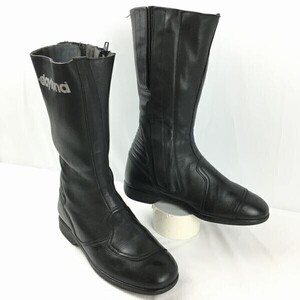 90s?ビンテージ　daytona　デイトナ　バイクブーツ　ライディング　ツーリング　サイズ39　黒　サイドジップ　Vintage/boots 管No.WT21