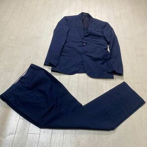 4027☆ UNITED ARROWS GREEN LABEL RELAXING セットアップ スーツ 上42 下72 ネイビー 無地