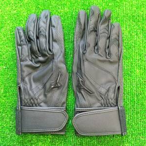 32 ミズノ バッティング手袋 両手 ブラック M寸 1EJEH24590 高校野球対応 新品