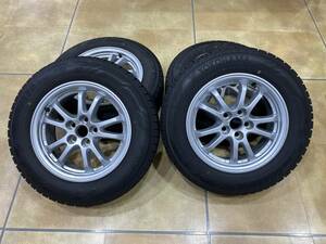 □YOKOHAMA スタッドレスタイヤ 195/65R15 アルミホイール 4本セット 2018年 5穴 PCD100□