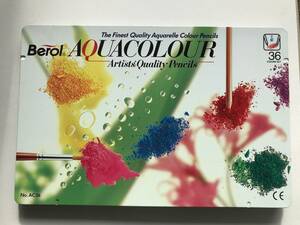 Berol AQUACOLOUR ベロール　アクアカラー36色　水彩色鉛筆　色鉛筆　水彩画　廃番