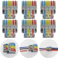 【在庫セール】コンパクトワイヤコネクタ、CTRICALVER 6個コンパクトスプ