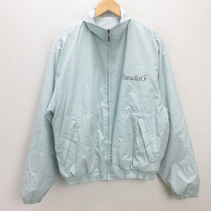 D■日本製■パラディーゾ/PARADISO ブルゾン ゴルフウェア JKT■水色【L】MENS/37【中古】