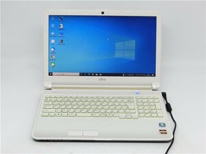 カメラ内蔵/中古/15型/ノートPC/Windows10/SSD256GB/4GB/AMD　A4-3305M/FMV AH53/G 新品無線マウス　MS office2021ProPlus搭載