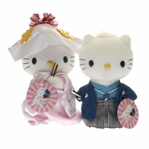 1円スタート SANRIO サンリオ HelloKitty ハローキティ ダニエル ぬいぐるみ2点セット 人形 結婚式 白無垢 マクドナルド McDonald