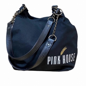 #anb ピンクハウス PINKHOUSE ハンドバッグ ショルダーバッグ 黒 チェーン レディース [783896]