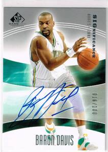 2004-05 NBA UD SP Game Used Significance Autograph #SIG-BD Baron Davis 016/100 バロン・デイビス 直筆サイン