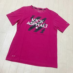 3614☆ NIKE ナイキ トップス 半袖Tシャツ クルーネックTシャツ カジュアル メンズ M ピンク プリント イラスト