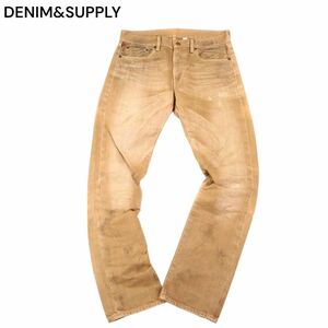 DENIM&SUPPLY ラルフローレン クラッシュ&ヴィンテージ加工★ スリム ストレート デニム パンツ ジーンズ Sz.31/30　メンズ　I4B01280_7#R