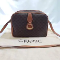 極美品 CELINE マカダム柄 ショルダーバッグ サコッシュバッグ