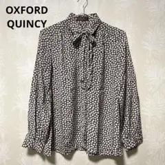 【極美品】OXFORD QUINCY ブラウス　花柄　リボン