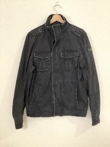 abercronbie&fitch アバクロ　ミリタリージャケット M-65タイプ　JACKET ジャケット　メンズ　ブラック　古着　M