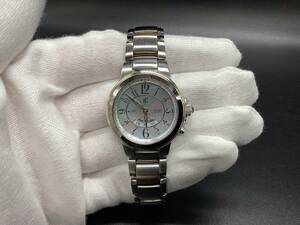 3192■　CITIZEN シチズン XC クロスシー Eco-Drive 腕時計 H330-T009913 電波ソーラー アナログ ラウンド シェル シルバー 不動