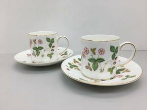 47102 【未使用】 ウェッジウッド カップ＆ソーサー ワイルドストロベリー WEDGWOOD WILD STRAWBERRY 2客セット マグカップ