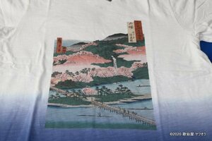 江戸浮世絵　歌川広重　白×青　Tシャツ UT メンズXL　ボストン美術館　ユニクロ　UNIQLO 　新品 未使用 